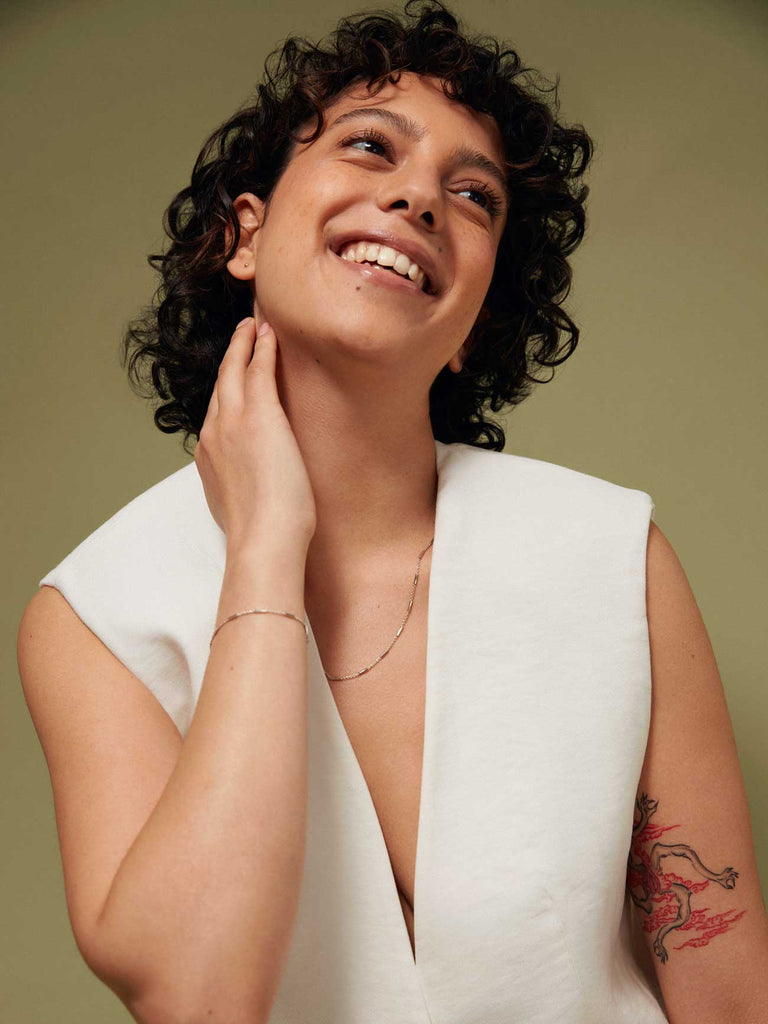 Zarte Halskette mit Stäbchen | Filigrane Kette von DEAR DARLING BERLIN