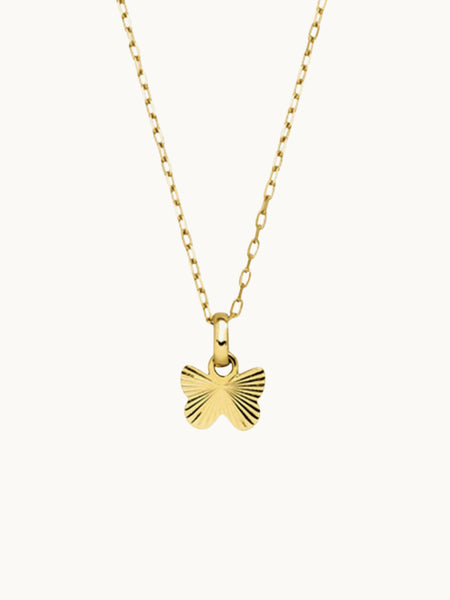 Baby Butterfly Necklace for Children | 14k Solid Gold