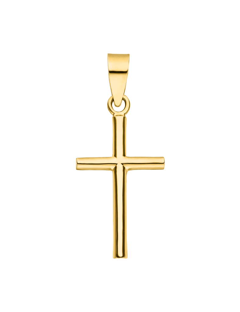 Kreuzanhänger Eden | 14k Echtgold | Kreuz Anhänger Gold Nahaufnahme