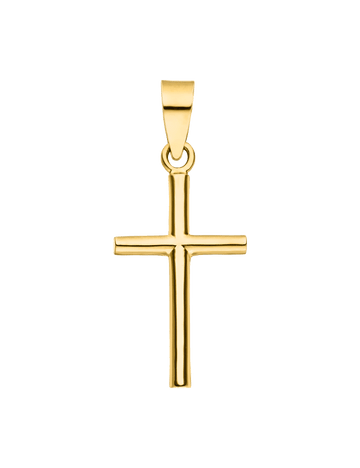 Kreuzanhänger Eden | 14k Echtgold | Kreuz Anhänger Gold Nahaufnahme