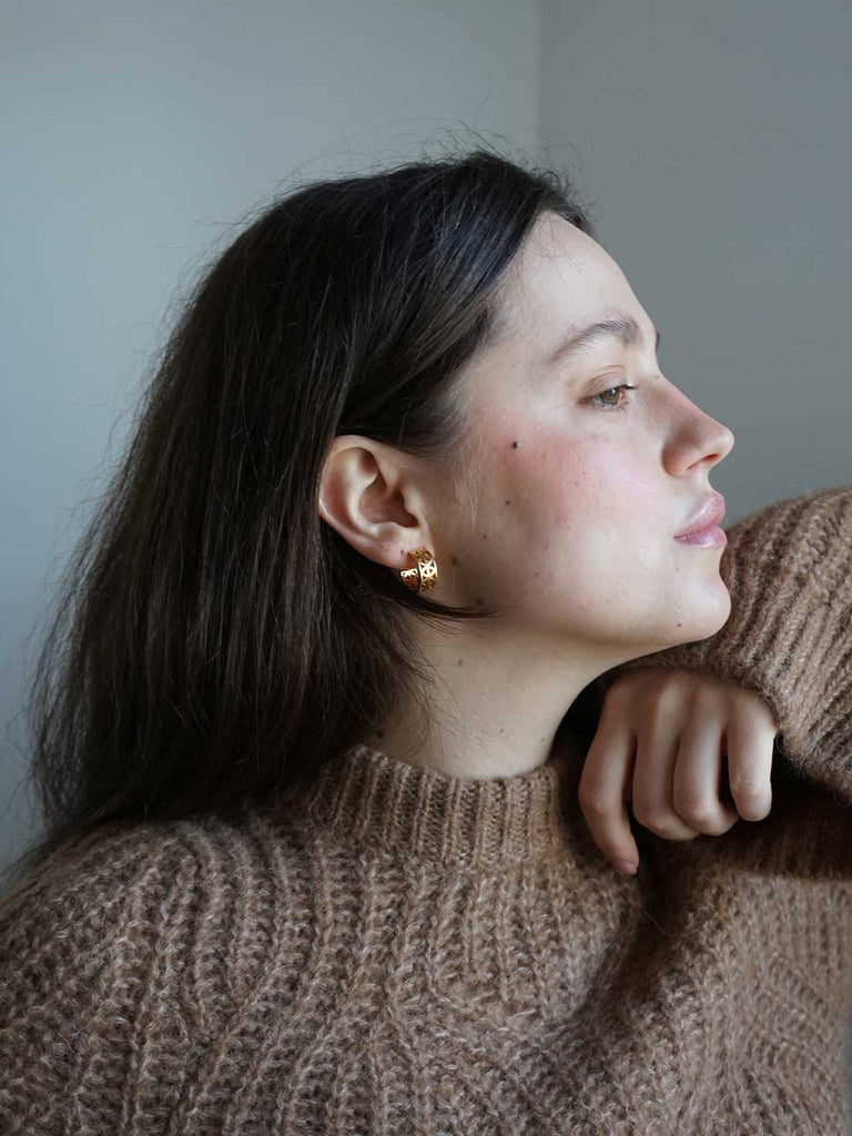 Nachhaltige Creole Aubrey | 18k Vergoldung von DEAR DARLING BERLIN