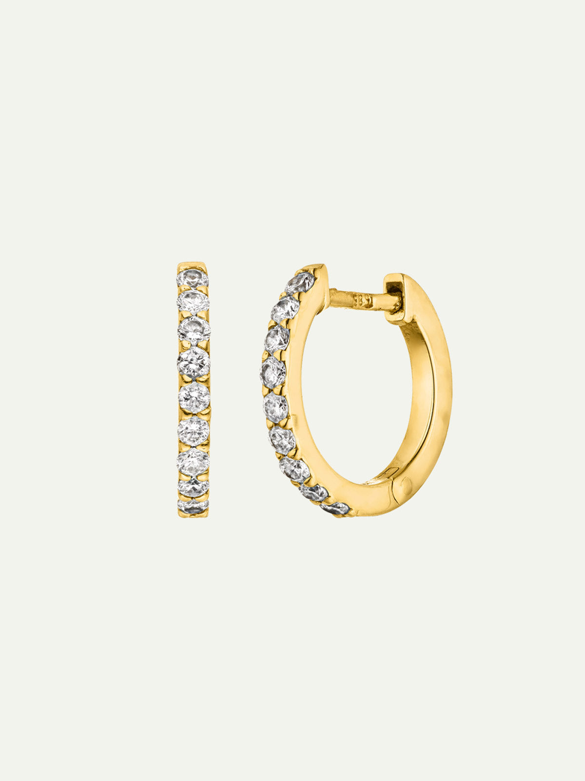 14K Gelbgold .25 Karat Diamant Lünette Single Threader