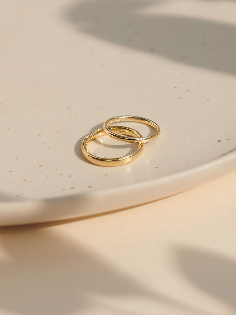 Nachhaltiger Ehering für Sie und Ihn | Echtgold & schmal von DEAR DARLING BERLIN