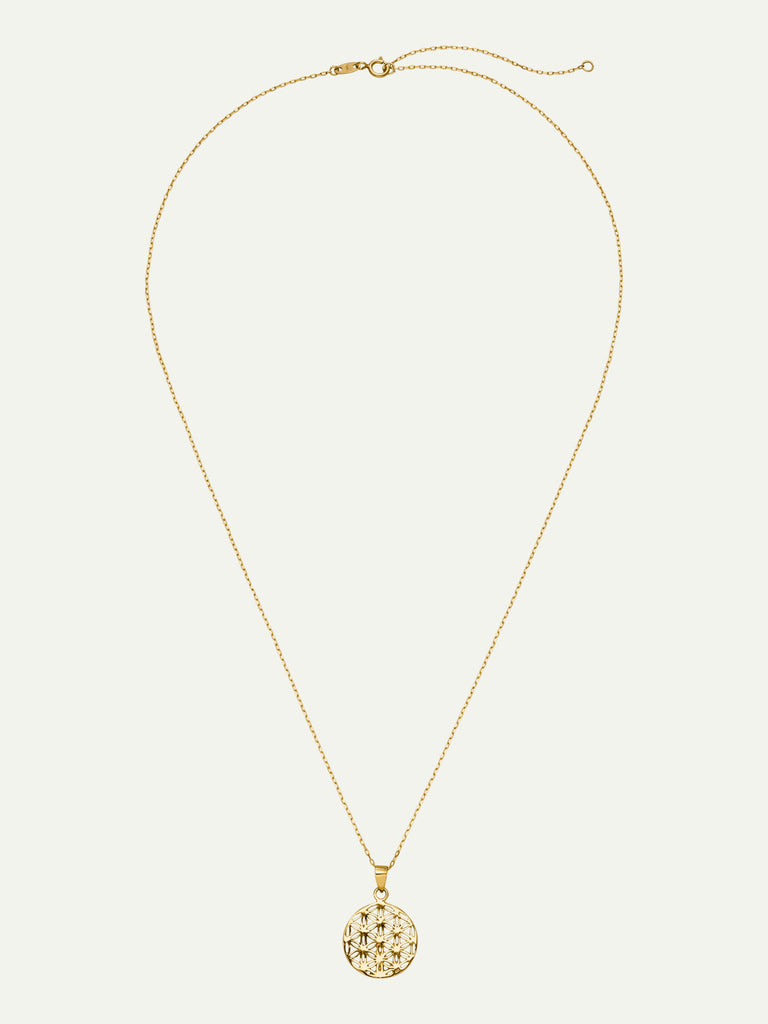 Flower of Life Halskette | 14k Echtgold | Anhänger Rund von DEAR DARLING BERLIN