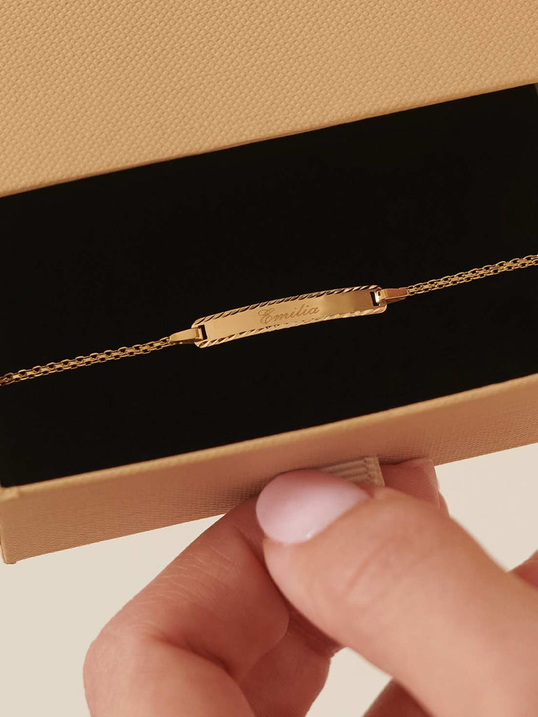 Armband Alba für Kinder mit Gravur | 14k Echtgold von DEAR DARLING BERLIN