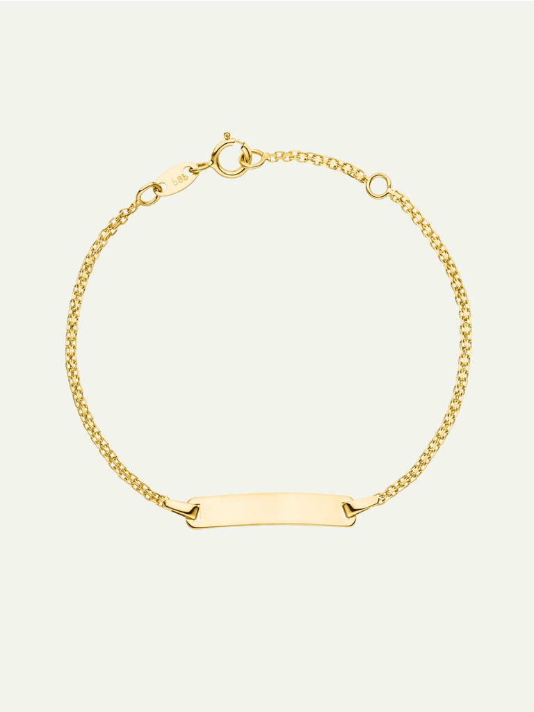 Armband für Kinder mit Gravur aus 14k Gold Freisteller