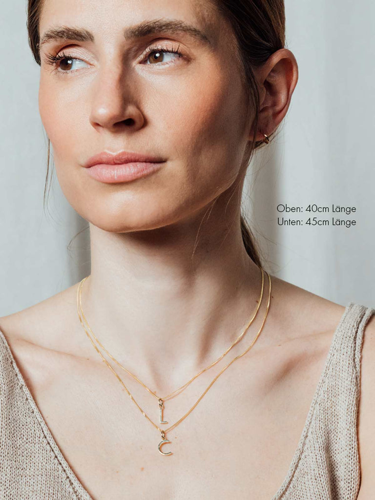 Kette mit Buchstaben Gold | 14k Echtgold von DEAR DARLING BERLIN