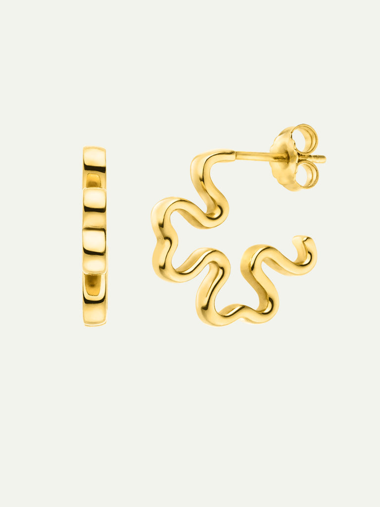 Nachhaltige Love Clover Creolen | Kleeblatt Ohrringe von DEAR DARLING BERLIN