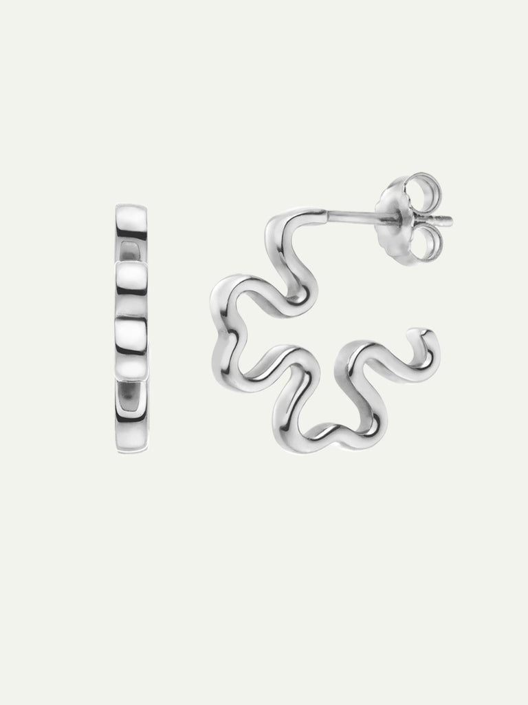 Nachhaltige Love Clover Creolen | Kleeblatt Ohrringe von DEAR DARLING BERLIN