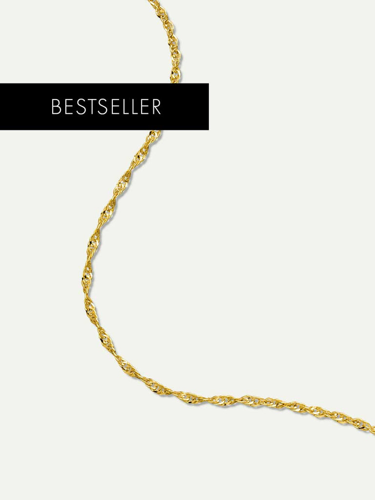 Nachhaltige 14k Echtgold Halskette The Heavenly Nahaufnahme