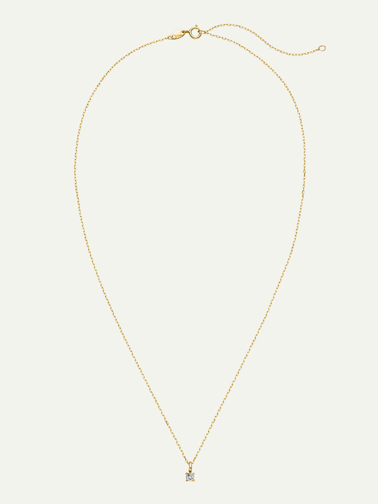 Geburtsstein April Halskette | 14k Echtgold & Bergkristall von DEAR DARLING BERLIN