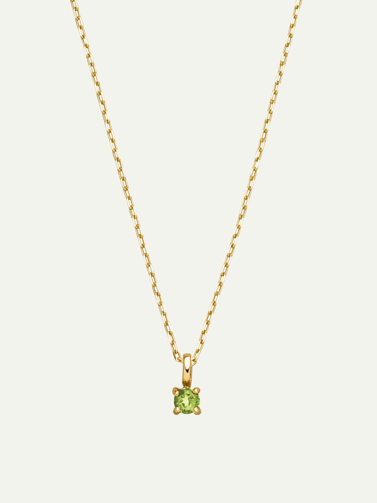 Geburtsstein August Halskette | 14k Echtgold & Peridot  von DEAR DARLING BERLIN