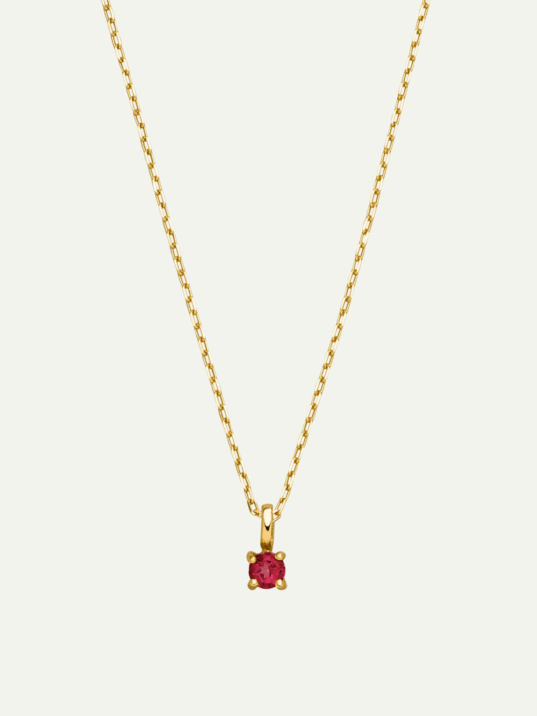 Geburtsstein Juli Halskette | 14k Echtgold & Rubin von DEAR DARLING BERLIN