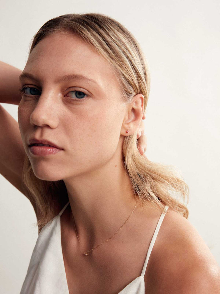 Geburtsstein Juli Ohrringe | 14k Echtgold & Rubin von DEAR DARLING BERLIN