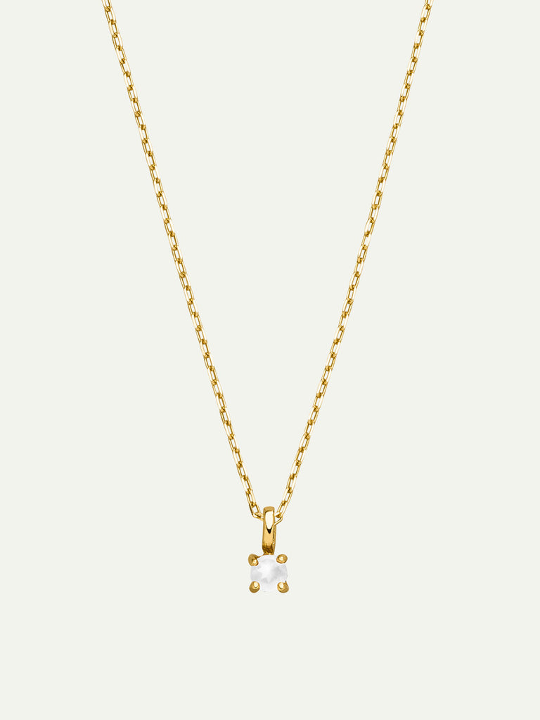 Geburtsstein Juni Halskette | 14k Echtgold & Mondstein von DEAR DARLING BERLIN