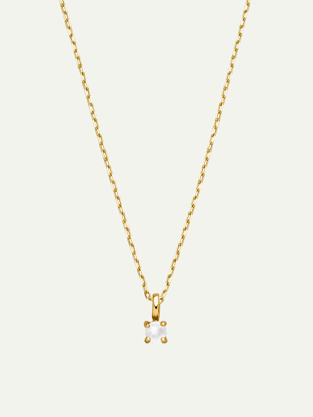 June Birthstone Necklace | 14k real gold & moonstone