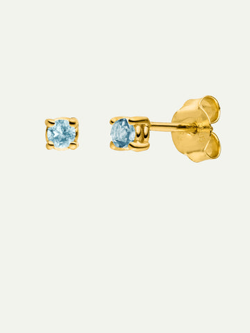 Geburtsstein März Ohrringe | 14k Echtgold & Aquamarine von DEAR DARLING BERLIN