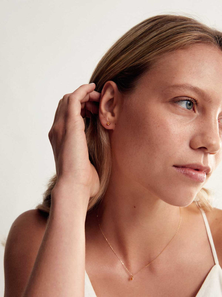 Geburtsstein November Ohrringe | 14k Echtgold & Citrin von DEAR DARLING BERLIN