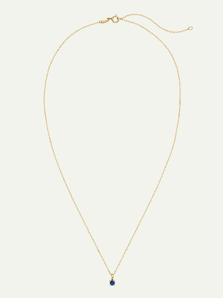 Geburtsstein September Halskette | 14k Echtgold & Saphir von DEAR DARLING BERLIN