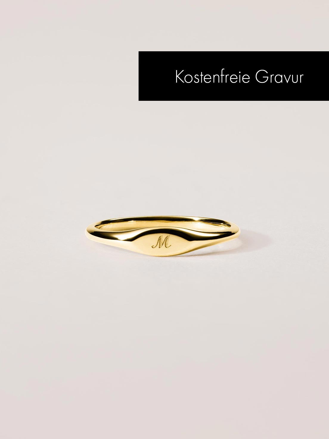 Signet Ring Becca | Personalisierbar | Siegelring Damen Gold, image size:1104x1472