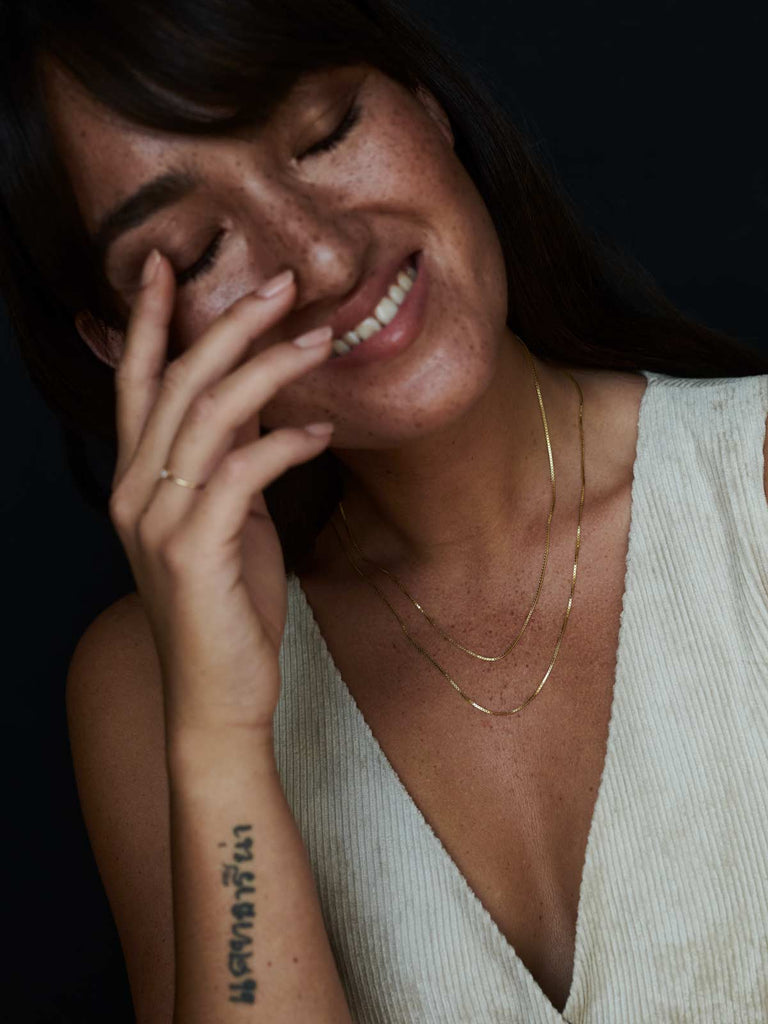 Nachhaltige 14k Echtgold Halskette The Goddess von DEAR DARLING BERLIN