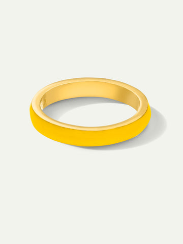 Color Pop All-Over Ring Sunny Yellow von DEAR DARLING BERLIN