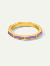 Color Pop Angled Ring Electric Violet