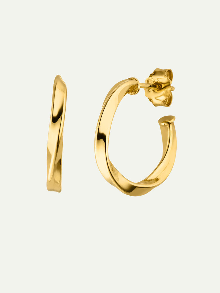 Nachhaltige gedrehte Creolen | Recycletes Material von DEAR DARLING BERLIN