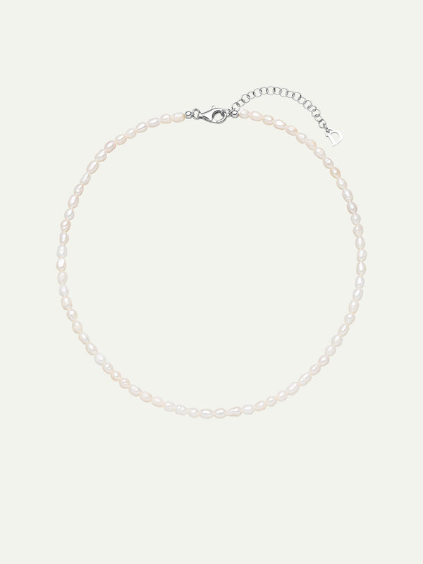 Perlenchoker Silber