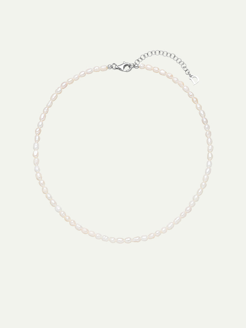 Perlenchoker Silber