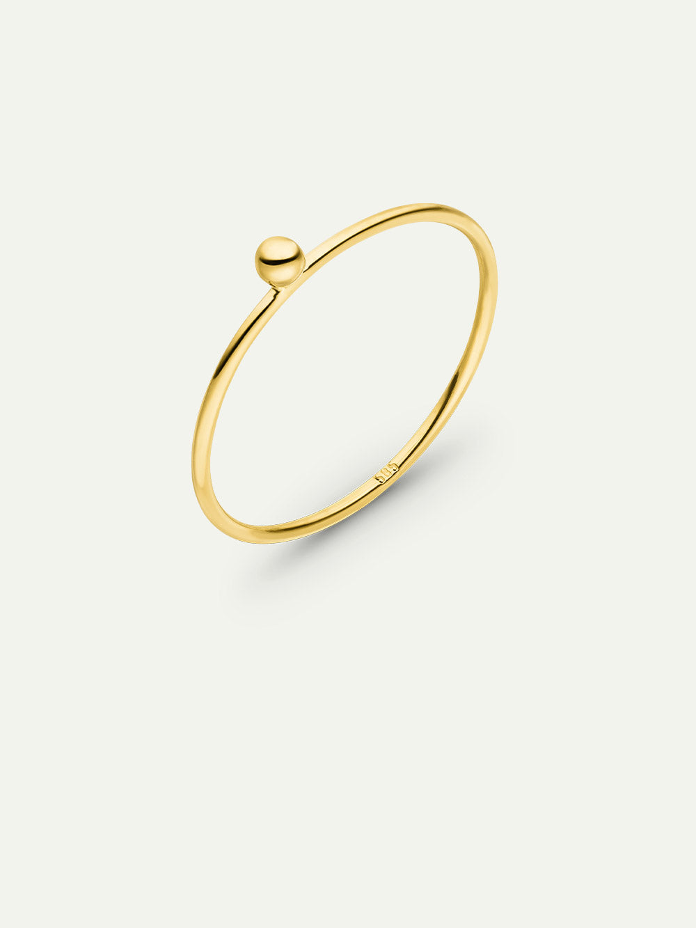 Vibrant Gold Pearl Ring 14k Echtgold