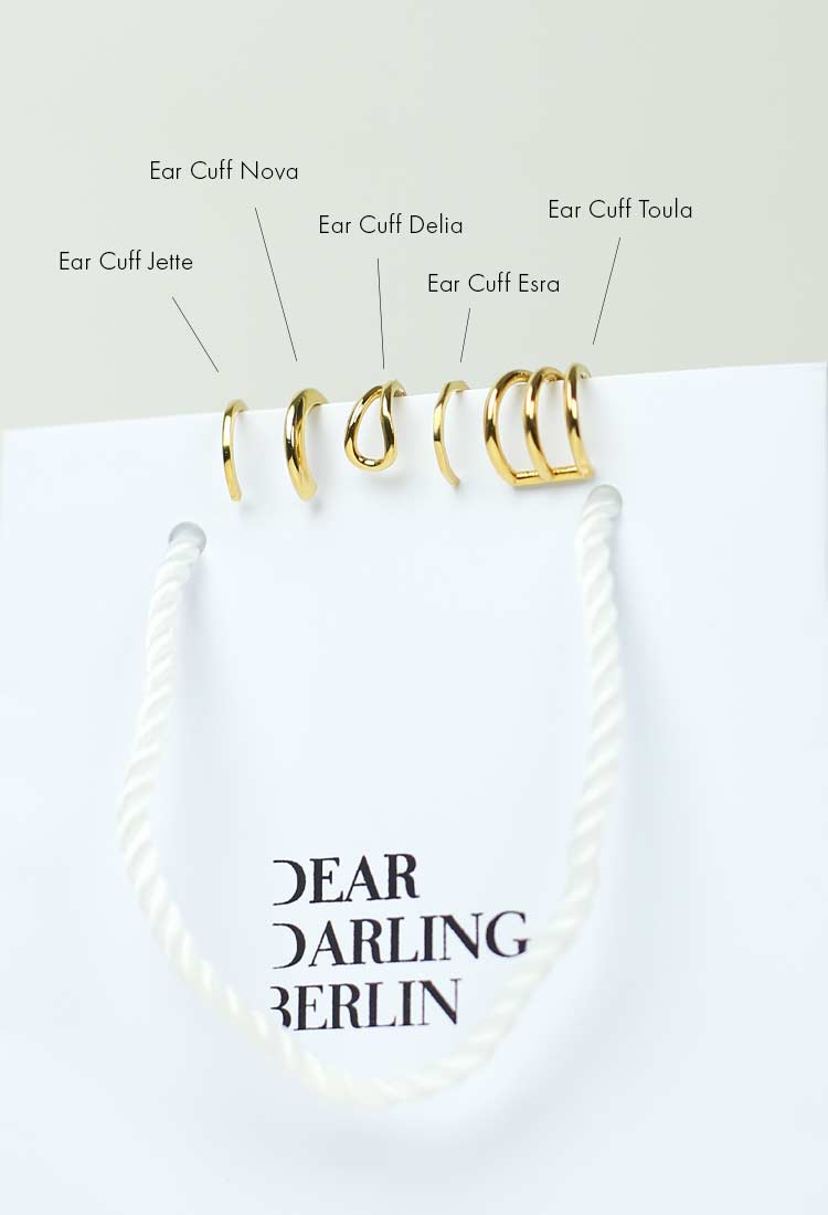Fünf Ear Cuffs von Dear Darling Berlin