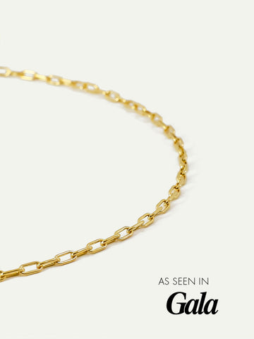 Produktbild Nachaufnahme von nachhaltiger Halskette Lou in Gold
