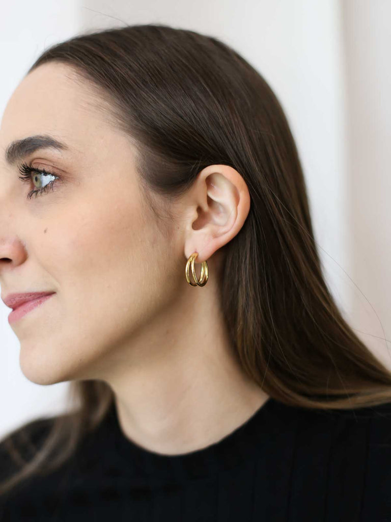 Nachhaltige Essential Double-Hoop Ohrringe  von DEAR DARLING BERLIN