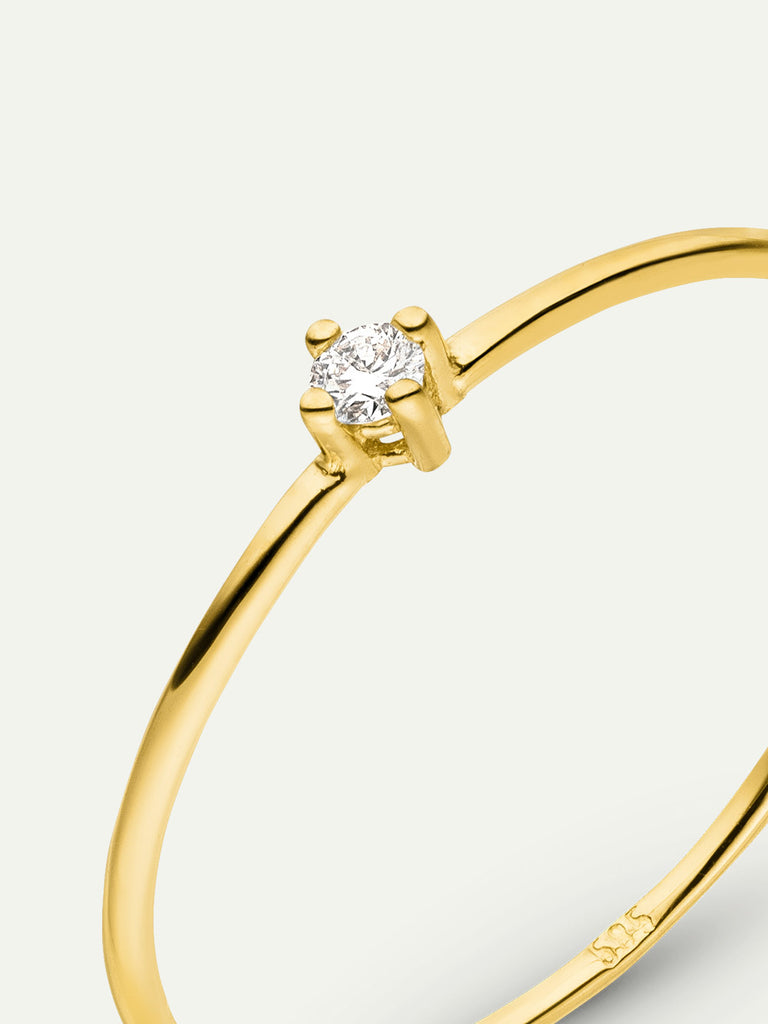 Verlobungsring mit 14k Lab Grown Diamond Ring Detailaufnahme
